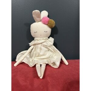 ALIMROSE Isabelle Bunny 40cm Ivory Linen Dress